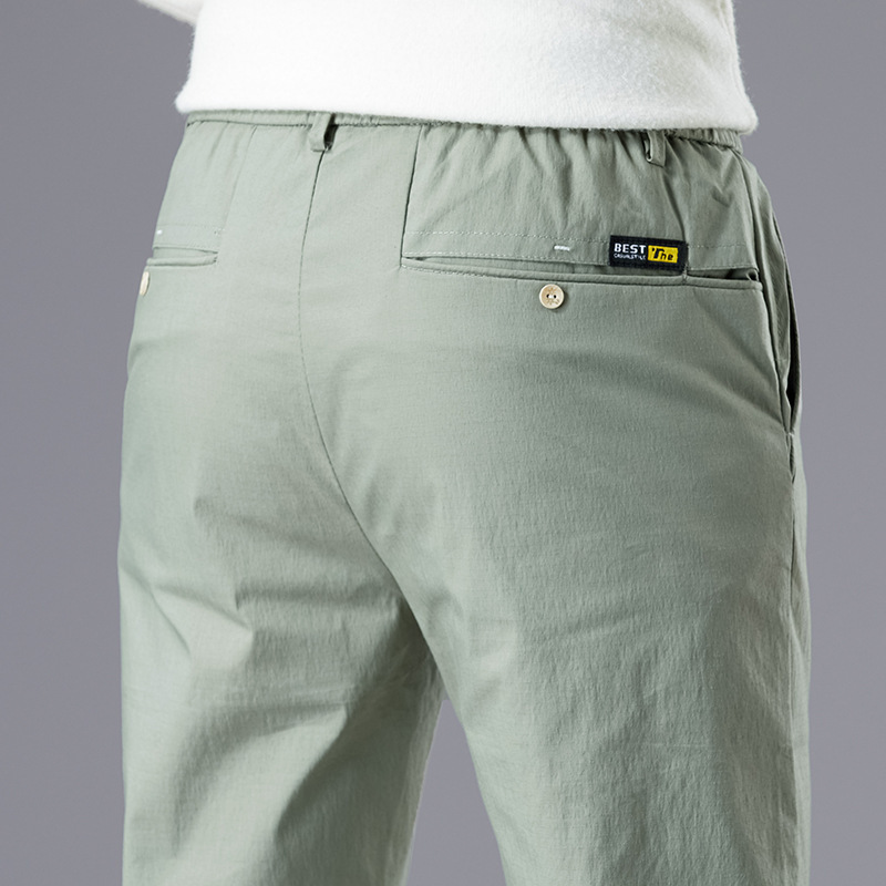 Title 5, Pantaloni casual da uomo in Ice Silk, taglio dr...