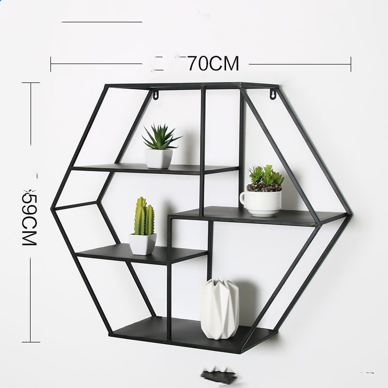 Metal Wall Shelf, Round and Hexagonal, picture 11 of 12
