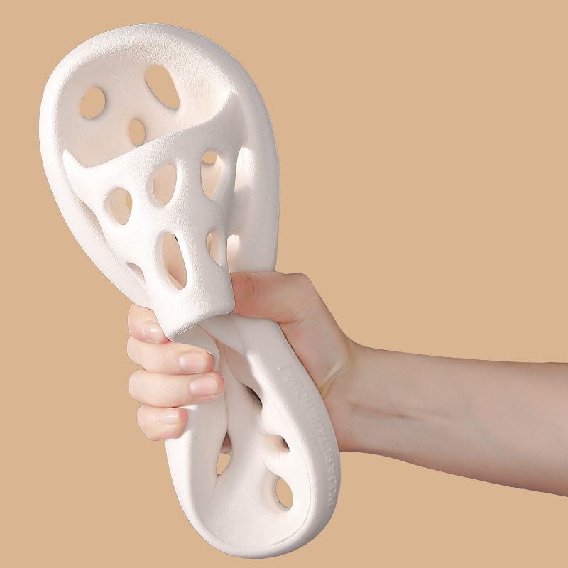 Soft Shoes Hollow Out Non-Slip Bathroom Slippers Women Home Indoor Shoes - Image 2