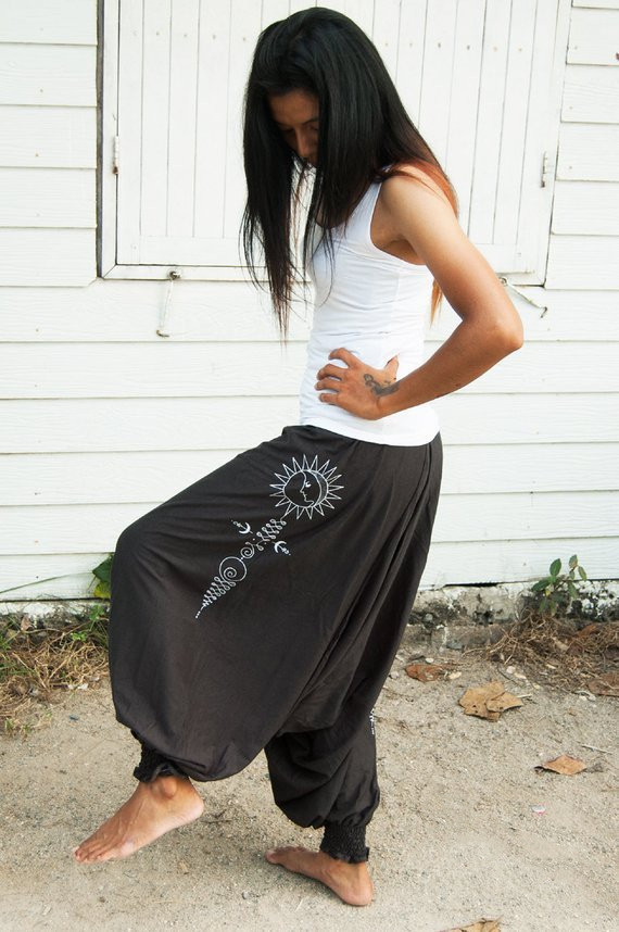 Loose And Thin Printed Trousers
