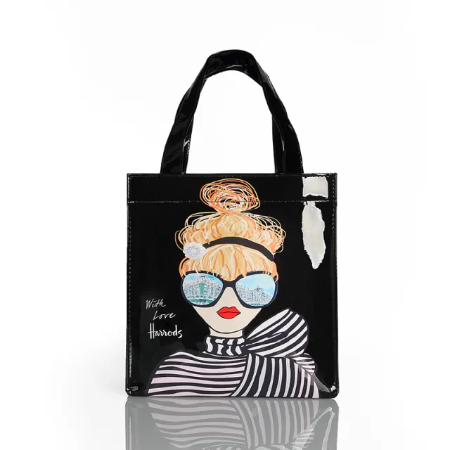 Cartoon PVC Fashion Tote Shopping Bag Storage Bag Fashion Girl Large - Shop at LoveMi