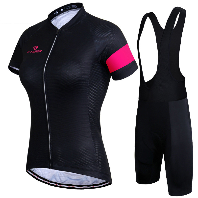 Short Sleeve Cycling Clothing Women's Suspender Suit Summer Breathable Comfortable Sports Cycling Clothing Slim Fit