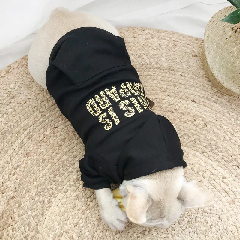 Warm Pet Clothing Plus Fleece Dog Sweater - Black