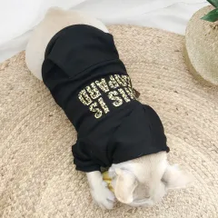 Warm Pet Clothing Plus Fleece Dog Sweater - Black - View 1