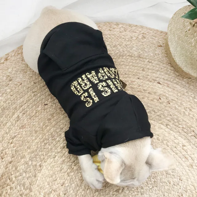 Warm Pet Clothing Plus Fleece Dog Sweater Black - Shop at LoveMi
