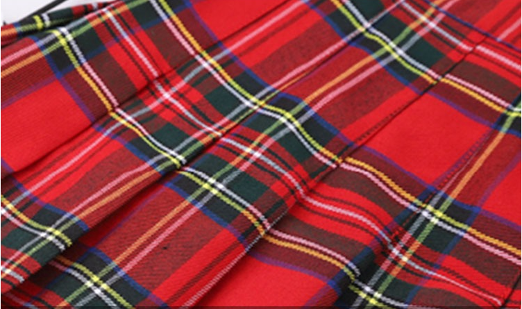 Student High-waisted Anti-glare Skirt With Pleated