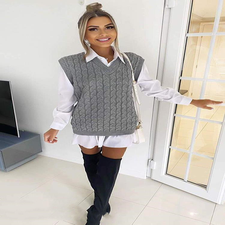 Ladies Spring And Summer Vest Retro Pullover