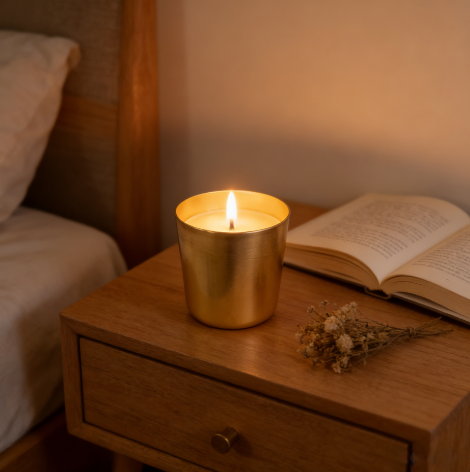 290g Soy Wax Scented Candle, Blended Fragrance Featuring Lemon, Ylang-ylang, And A Musky Woody Note, Perfect For Bath Time And Yoga Sessions