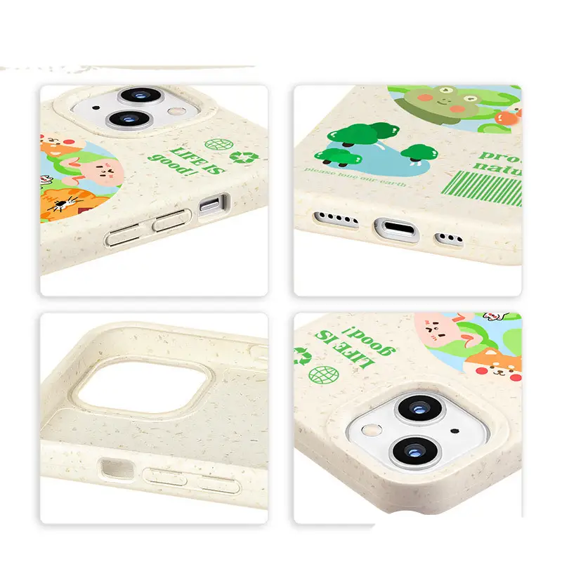 Nature Green Fully Degradable Mobile Phone Shell Wheat Straw