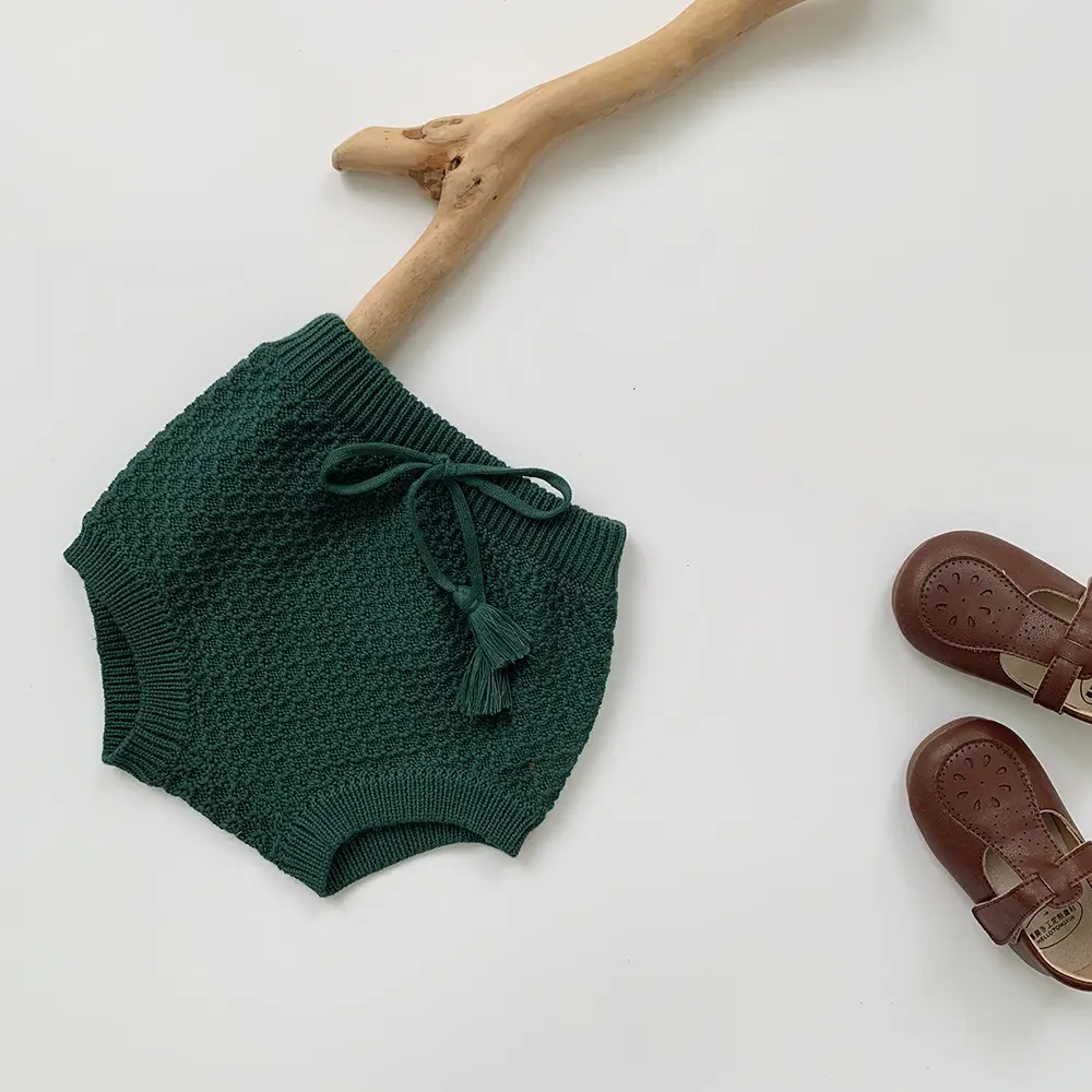Fashion Simple Girls Fringed Woolen Shorts