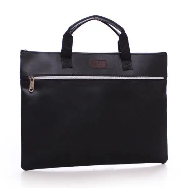 Simple Of Zipper Portable Briefcase Leather