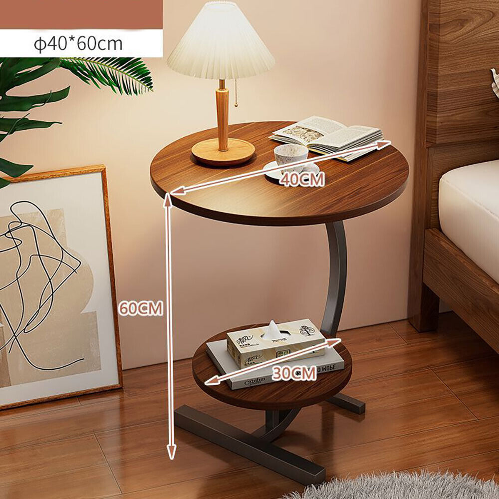 Side Table C Shaped For Sofa Coffee End Tables Living Room Bedside — image 7