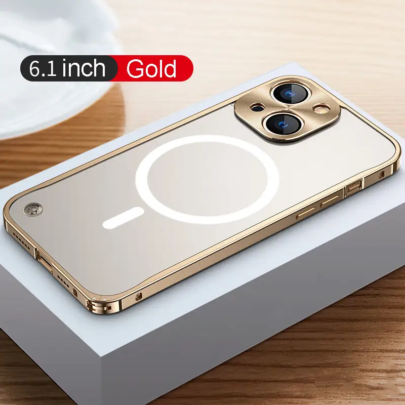 Frosted Translucent Phone Case With Aluminum Metal Frame