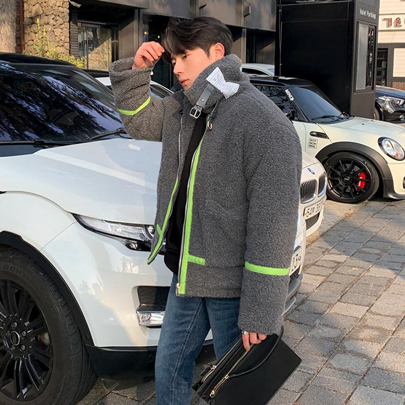 Men's Loose Casual Thickened Lambswool Jacket