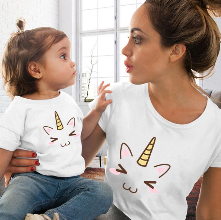 Title 5, Girls Red Lip Print T-shirt Funny Family Colloc...