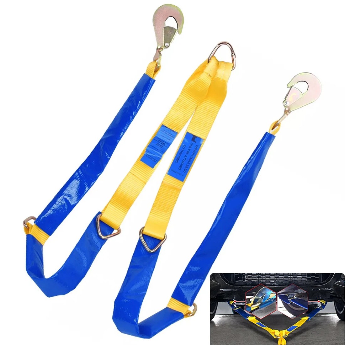 Winching Assistance Straps Webbing Winch Brother 5000KG 5T Vehicle Recovery Tool — image 4