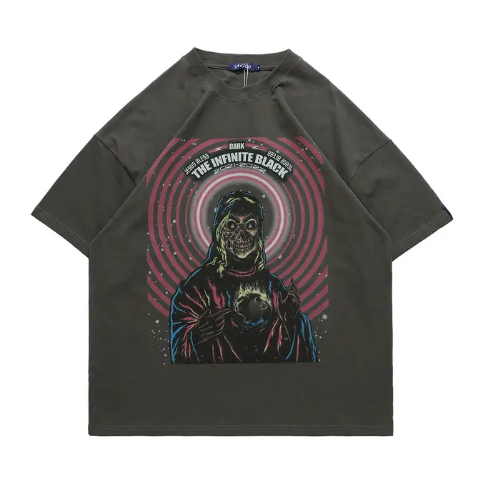 Casual Men's Loose Printed Short-sleeved T-shirt