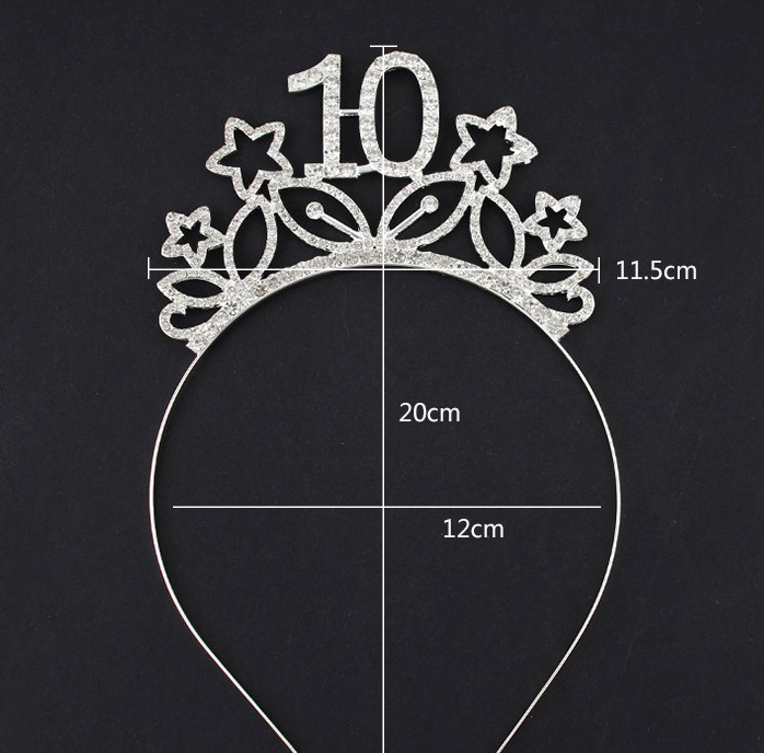 Title 1, Diadema de aleación con brillantes para mujer A...