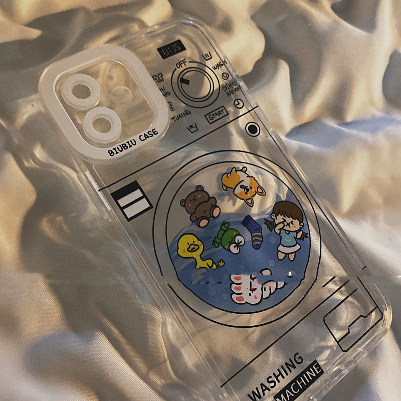 Funny Washing Machine Cartoon Animal Phone Case - Image 4