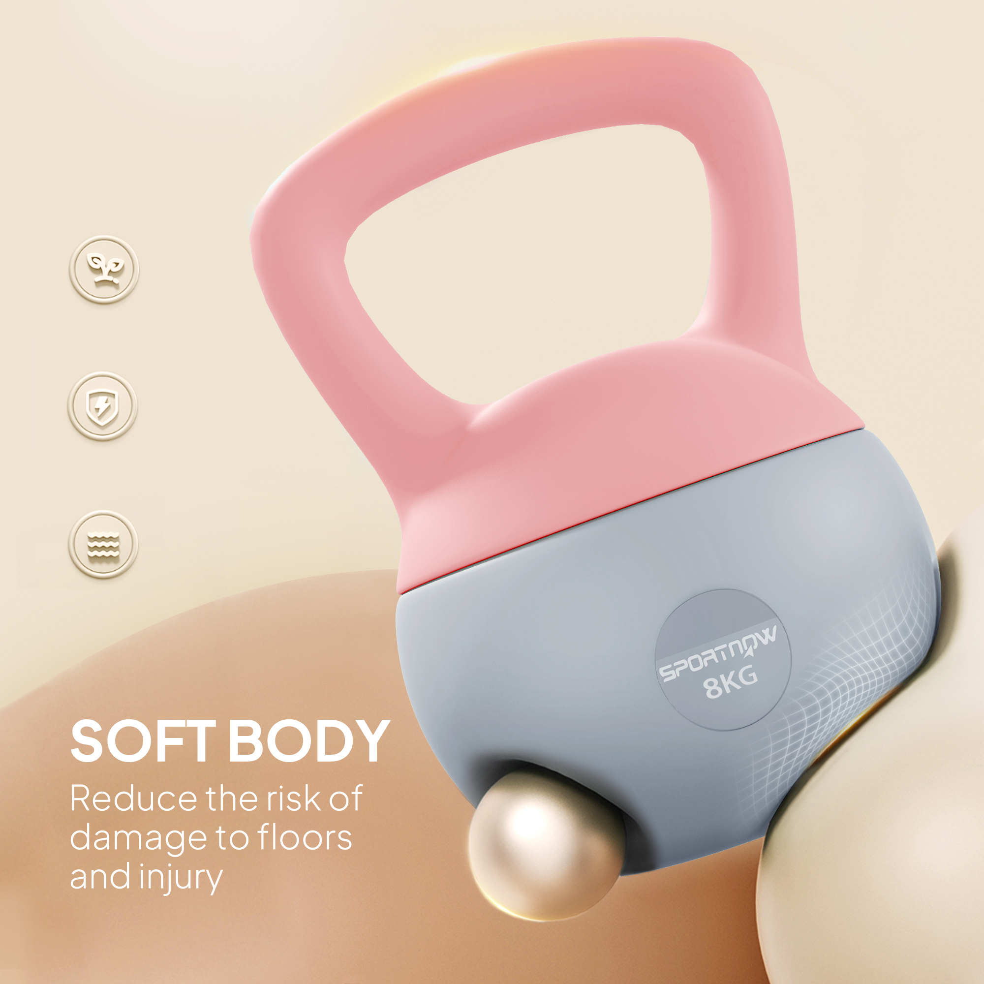 8Kg Soft Kettlebell With Anti Slip Handle, Suitable For Home Gym — image 10