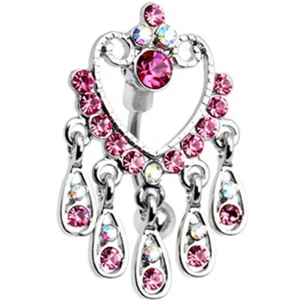 Love Wings Navel Ring Reverse Upside Down