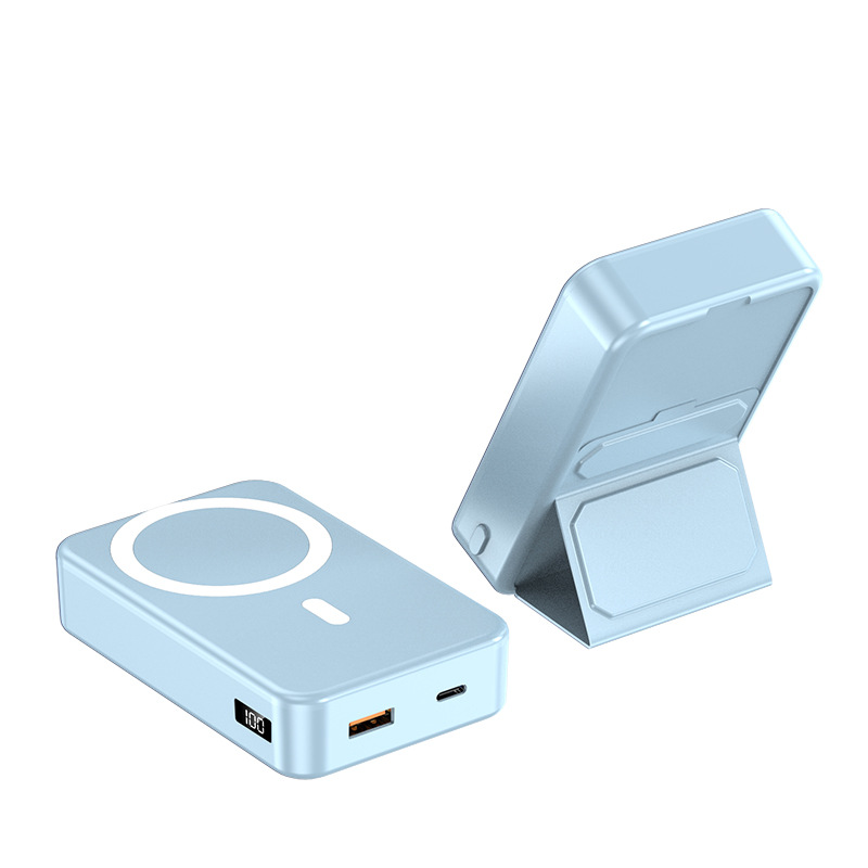 Magnetic Suction Wireless Charging Treasure Large Capacity Folding Bracket Mobile Power Supply - Image 10