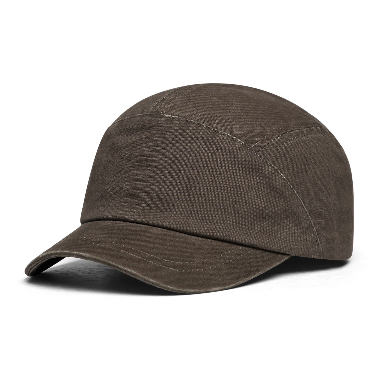 Men's And Women's All-purpose Solid-color Water-washed Vintage Simple Style Short Brimmed Soft-top Baseball Cap For Daily Casual Wear, Suitable For Couples Going Shopping Together.
