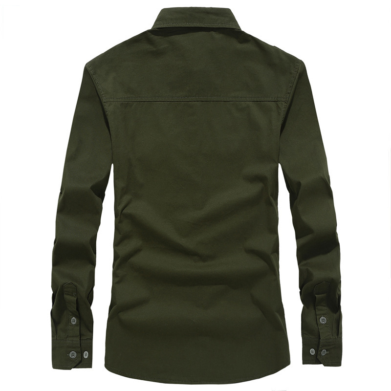 Men's Cotton Long Sleeve Shirt Plus Size Casual