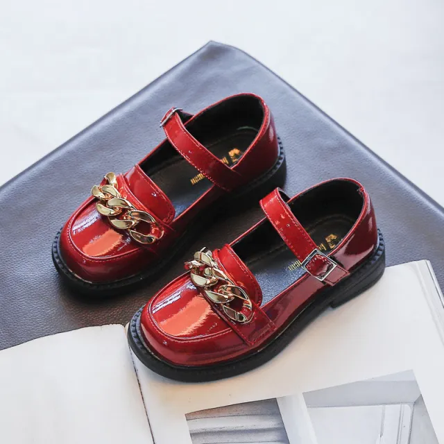 Autumn New Fashion Soft Sole Little Girl Single Shoes Red - Shop at LoveMi