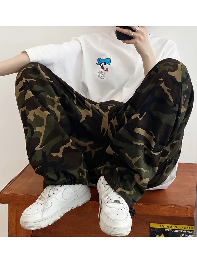 Camouflage Workwear Women's Loose Straight Leg Trousers