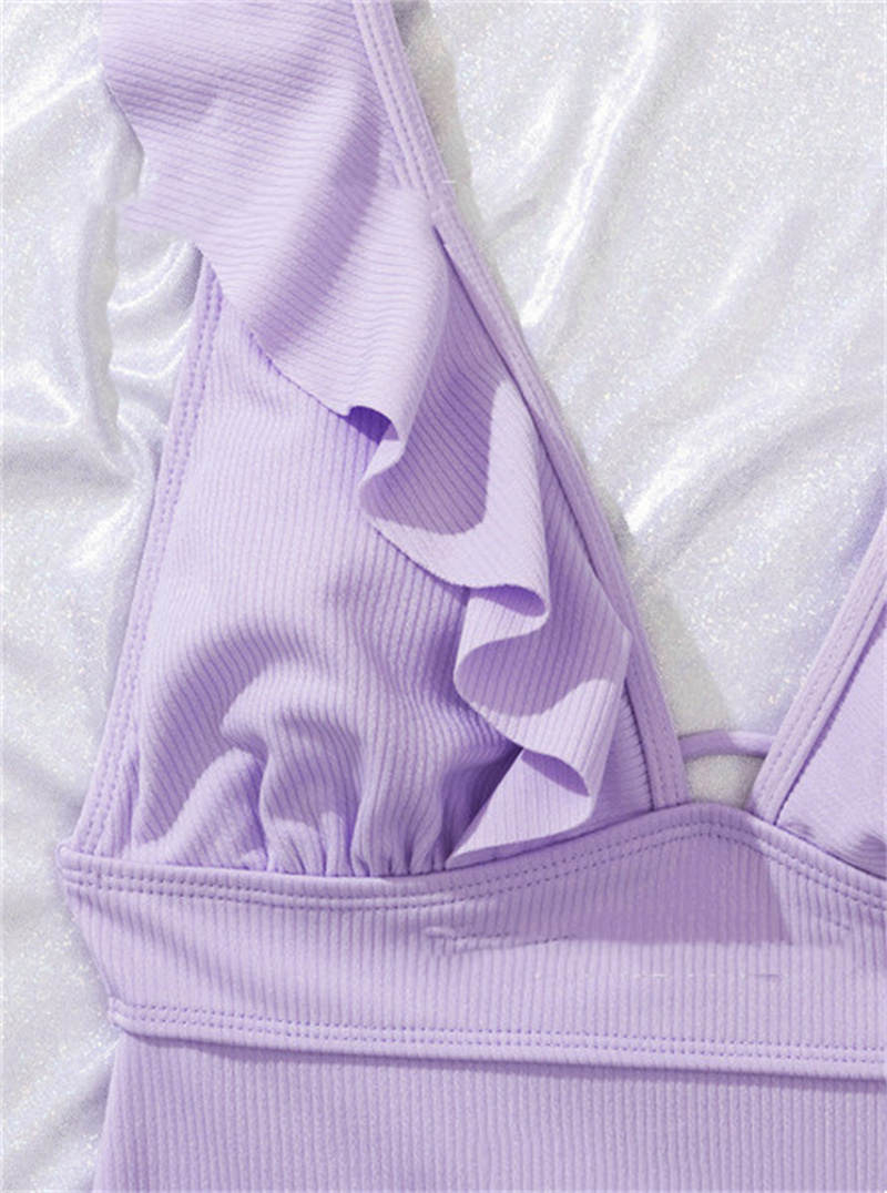 Women’s Simple One Piece Solid Color Swimsuit
