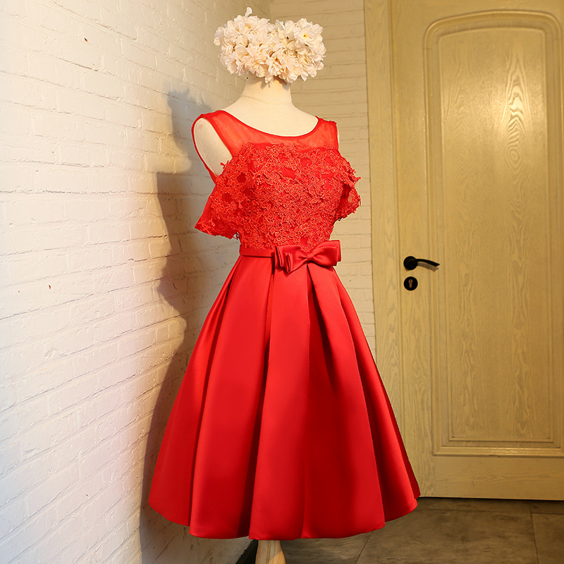 New Spring One-shoulder Lace Strapless Evening Dress