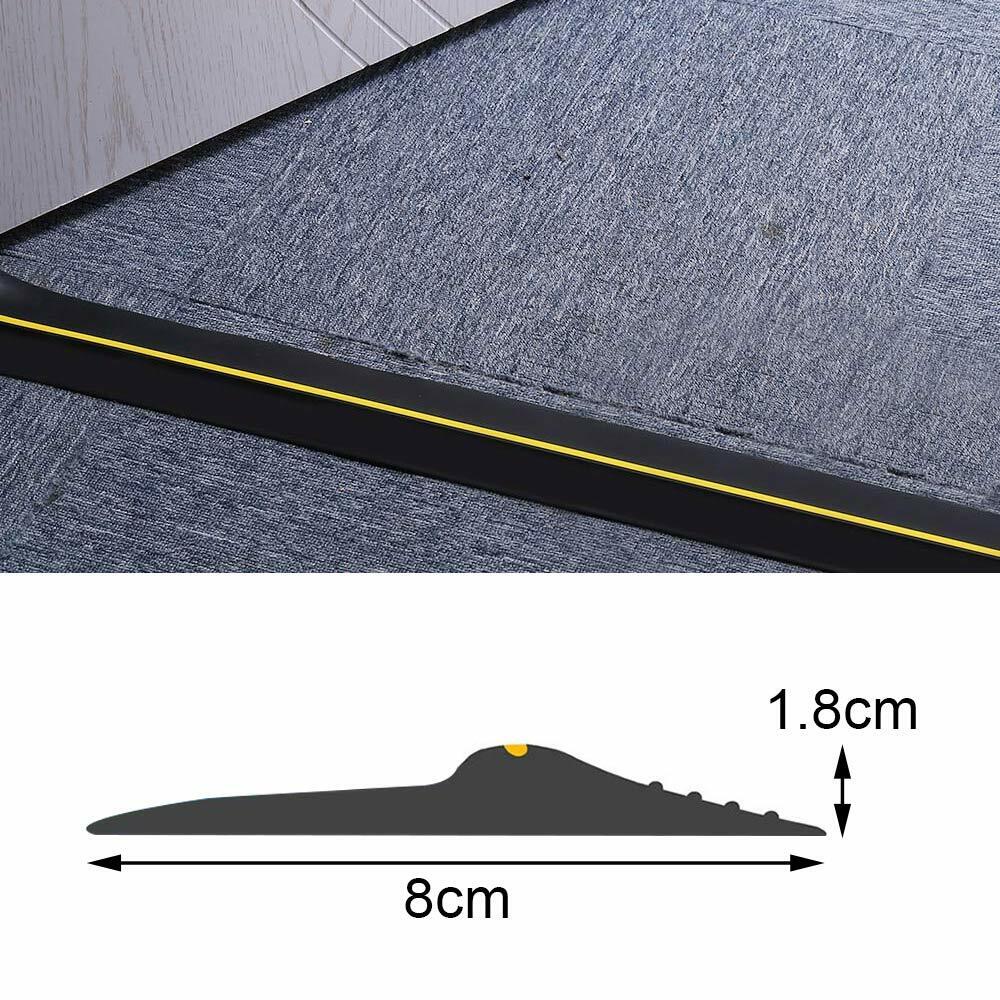 8ft Universal Seal Garage Door Floor Threshold Black Rubber Safety Strip — image 11