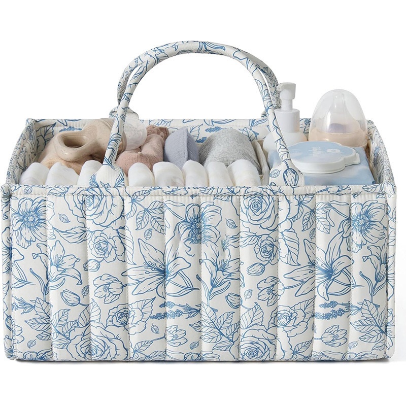 Handheld And Portable Mommy Bag, Large Capacity Professional Customized Mother And Baby Storage Bag, Storage Bag - Printed Blue