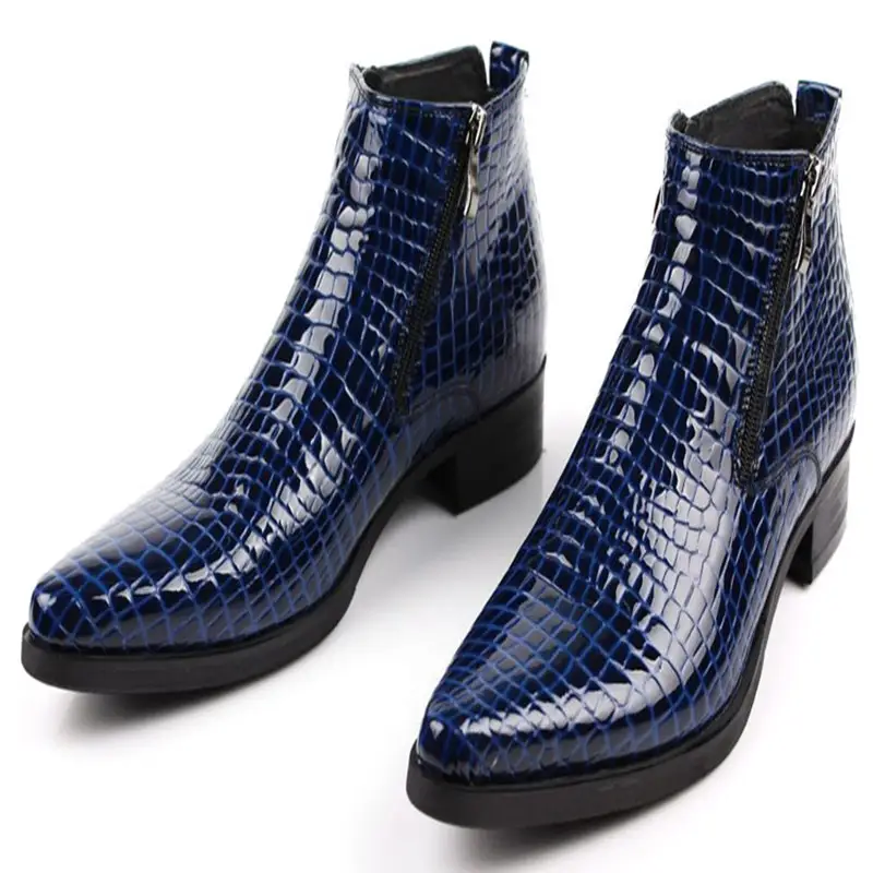 High-top Pointed Toe Style Pure Leather To Create Cowhide Ankle Boots