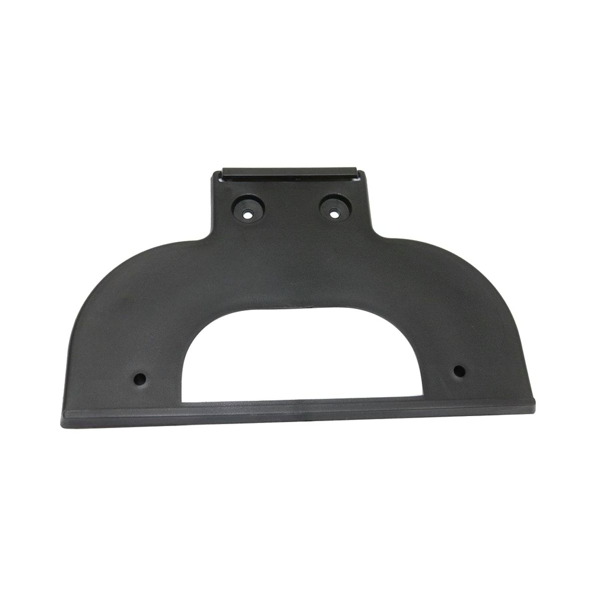 Low-profile front license plate bracket flush against Silverado bumper face