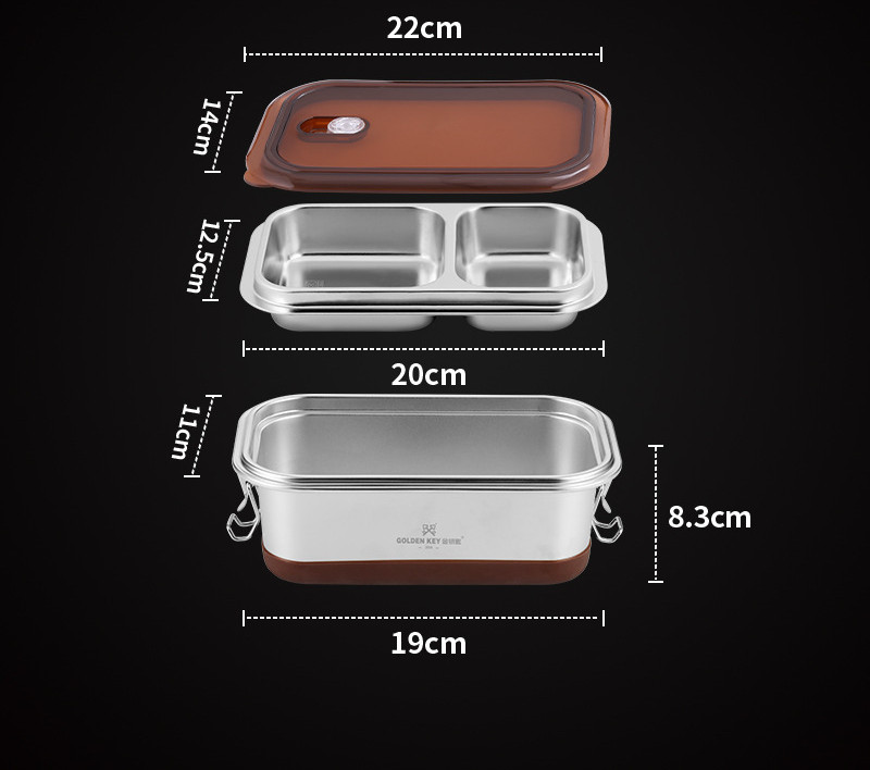 Title 7, Lunch box in acciaio inossidabile isolato per i...