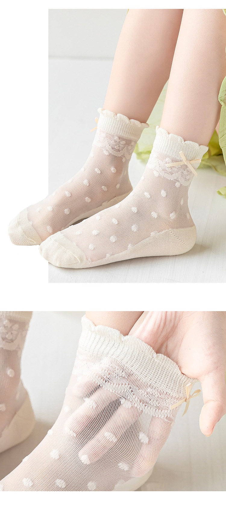 Title 5, Chaussettes enfant ultra-fines en verre filé, t...