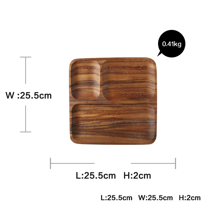 Title 4, Wood split breakfast plate