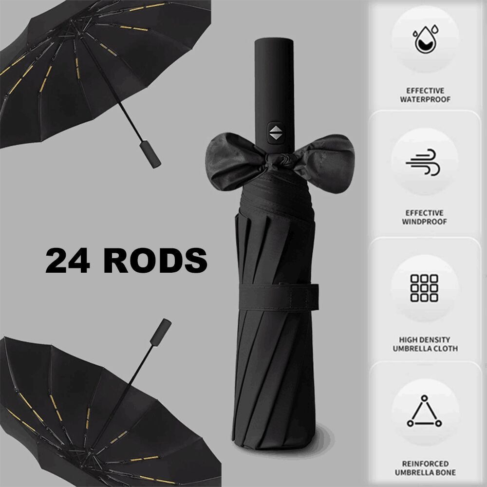 Extra Strength Foldable 24 Rods Umbrella Fully Automatic Large UVRain Protect — image 12