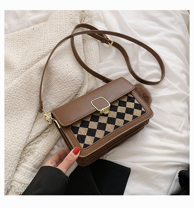 Niche Spring One Shoulder Messenger Bag Plaid