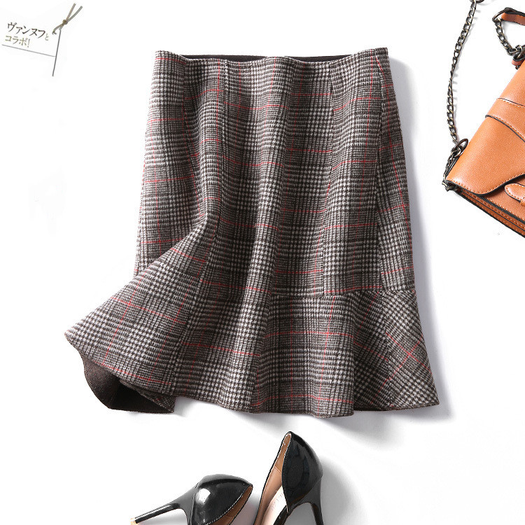 Title 6, Double Faced Wool Lotus Leaf Woolen Skirt