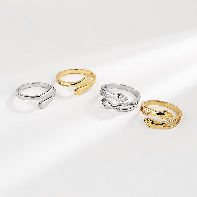 Love Hug Romantic Couple Ring