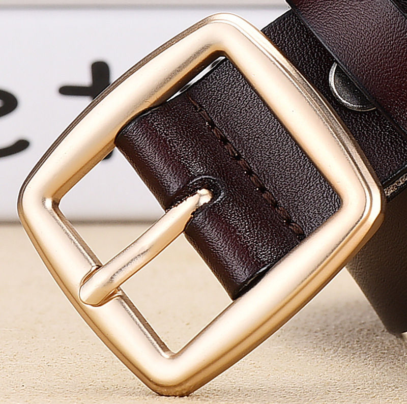 Title 7, Ladies Korean Style Simple Gold Pin Buckle Belt