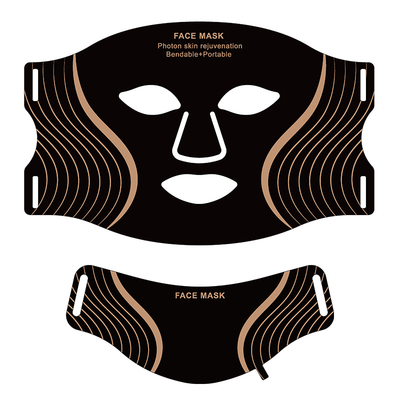 New Silicone Facial Mask Device, Household LED Photon Skin Care Mask, Infrared Color Light Beauty Instrument, Skin Rejuvenation Photon Beauty Mask — foto 4