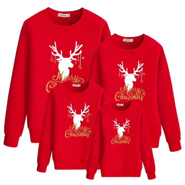 European And American Christmas Family Fashion Leisure Elk Letter Printing Red - Shop at LoveMi