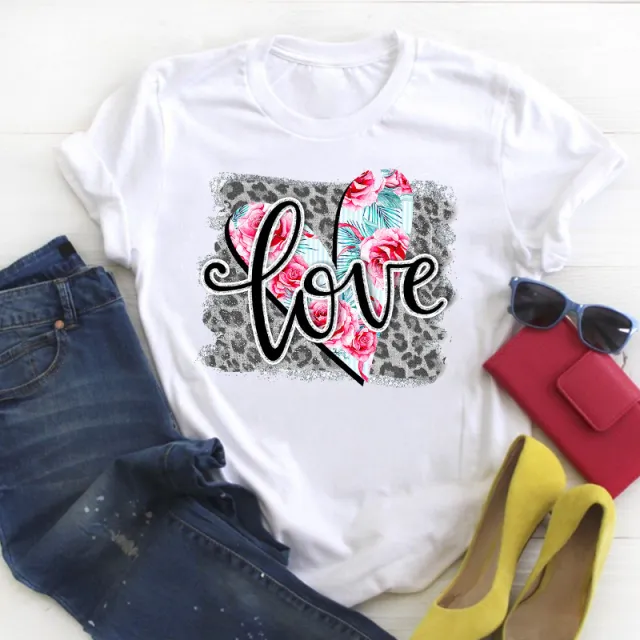 Couple Love Printed Short sleeved T shirt Men's And Women's Trend 18Style - Shop at LoveMi