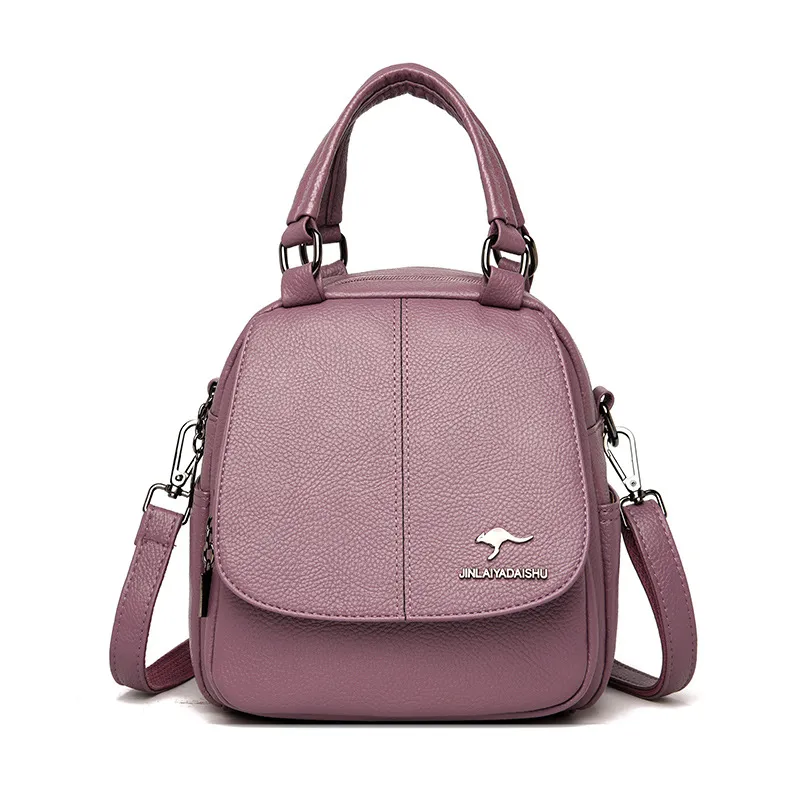 Shoulder Multifunctional Three-purpose Women's Bag - Purple