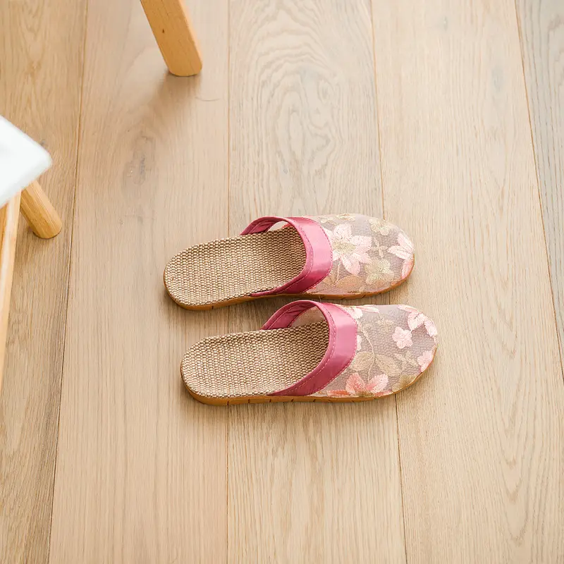 Lace Home Cool Women's Indoor Linen Slippers