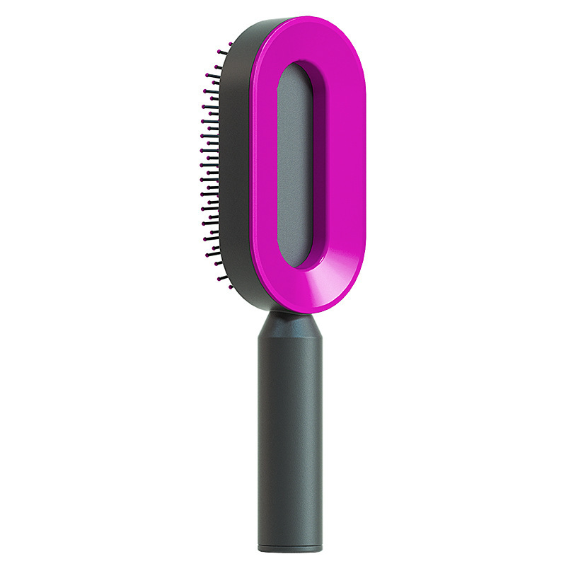 Tangle-Free Hair Brush – Self-Cleaning Anti-Static Comb for All Hair Types Soft - Picture 12 of 13